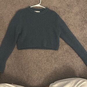 Blue cropped sweater